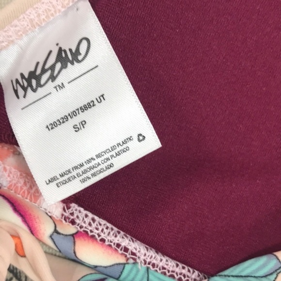 NWOT Mossimo Women's Printed Lace-up Bikini Top - Picture 5 of 7